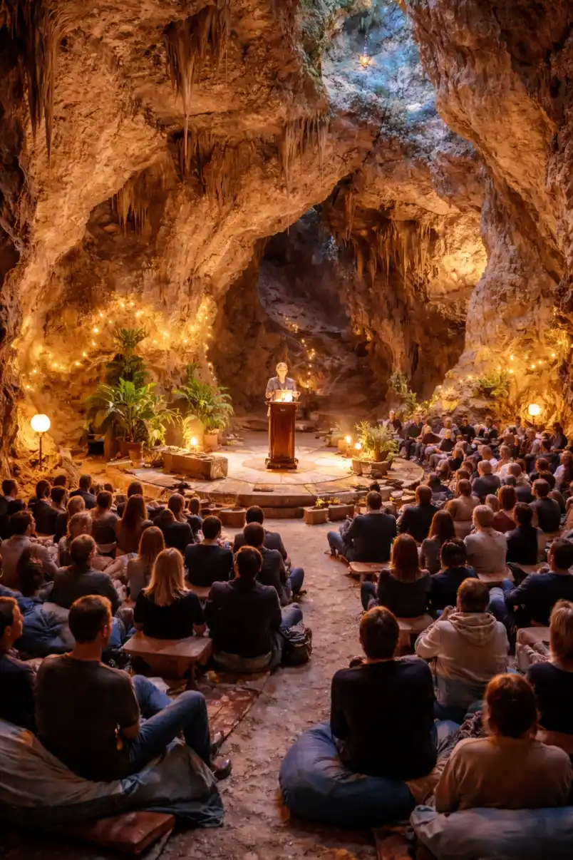 KI - Lesung in einer Höhle