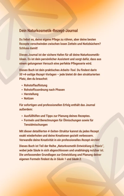 Cover: Naturkosmetik Entwicklung & Praxis / Naturkosmetik Rezept Journal