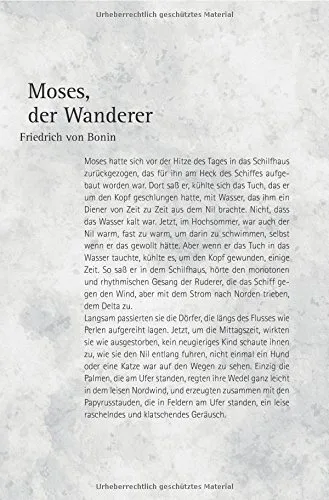 Cover: Moses, der Wanderer