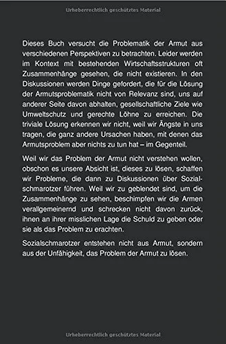 Cover: Das Problem der Armut ist die Armut