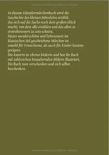 Cover: Die kleine Welt des kleinen Glück(s) / Das Märchen vom kleinen Männlein ohne Namen