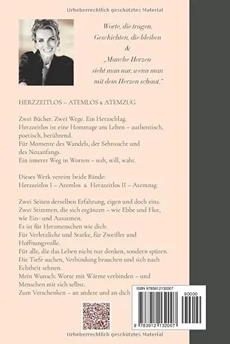 Cover: HERZZEITLOS ATEMLOS & ATEMZUG: Gedichte, die atmen – ehrlich, roh, ungeteilt vereint und voller Seele.