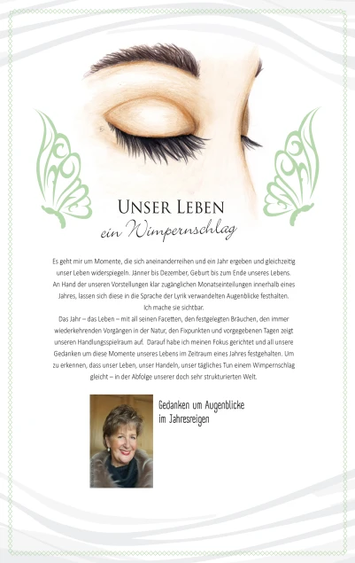 Cover: Unser Leben - ein Wimpernschlag: Gedanken um Augenblicke im Jahresreigen