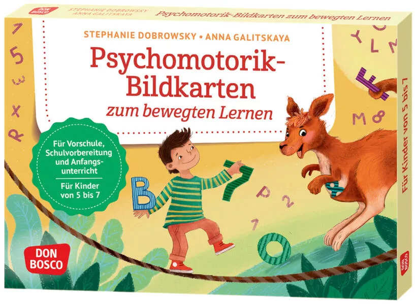 Cover: Psychomotorik-Bildkarten zum bewegten Lernen