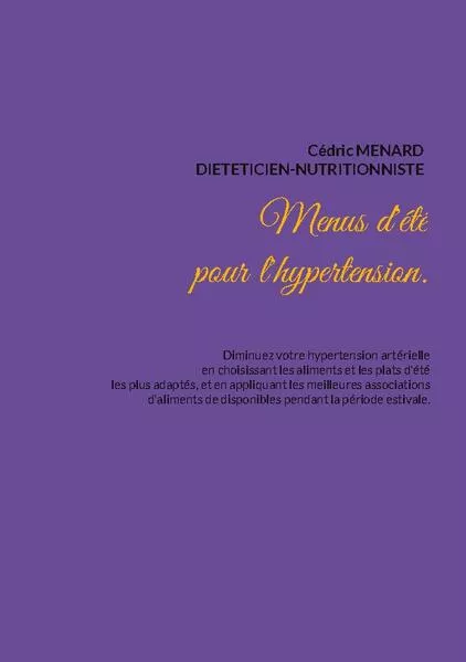Cover: Menus d'été pour l'hypertension.