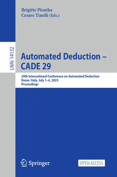 Cover: Automated Deduction – CADE 29