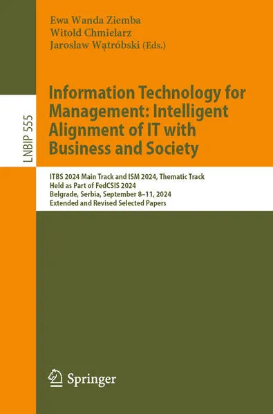 Cover: Information Technology for Management: Intelligent Alignment of IT with Business and Society