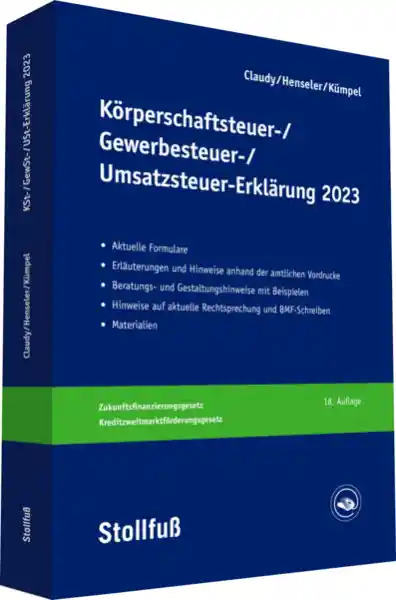 Körperschaftsteuer-, Gewerbesteuer-, Umsatzsteuer-Erklärung 2023