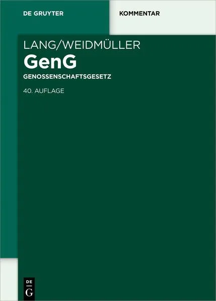 Lang/WeidmĂĽller Genossenschaftsgesetz