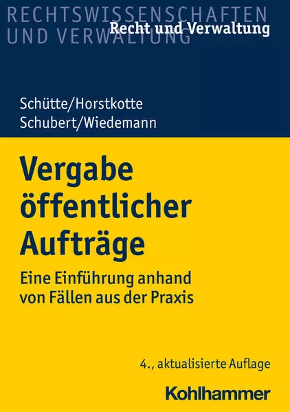 Cover: Vergabe öffentlicher Aufträge