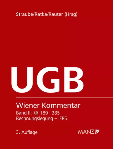 Wiener Kommentar zum UGB Rechnungslegung, 3.Auflage