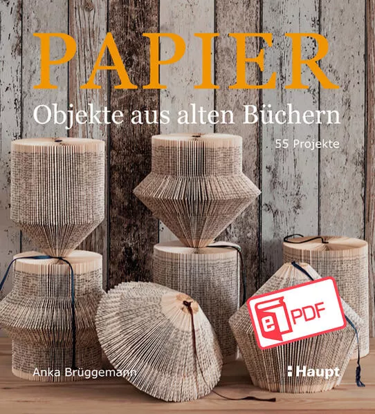 Papier-Objekte aus alten Büchern