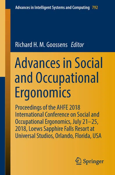 Cover: Advances in Social and Occupational Ergonomics