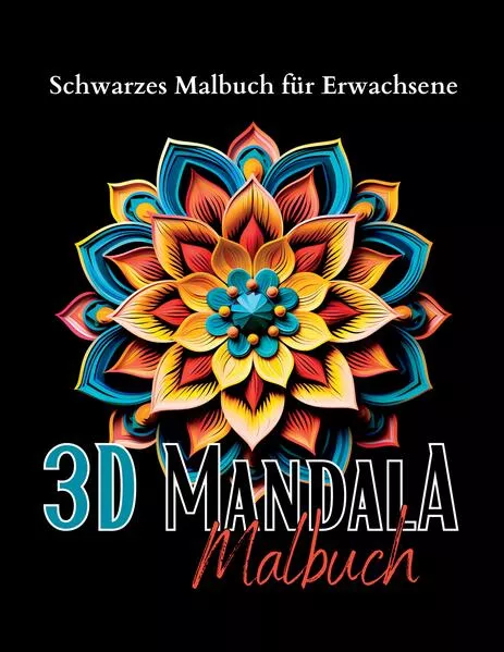 Schwarzes „Mandala Malbuch für Erwachsene“.