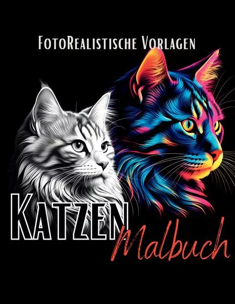 Katzen Malbuch „Fotorealistisch“.