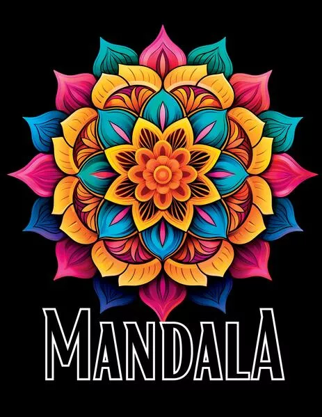 Schwarzes Mandala Malbuch
