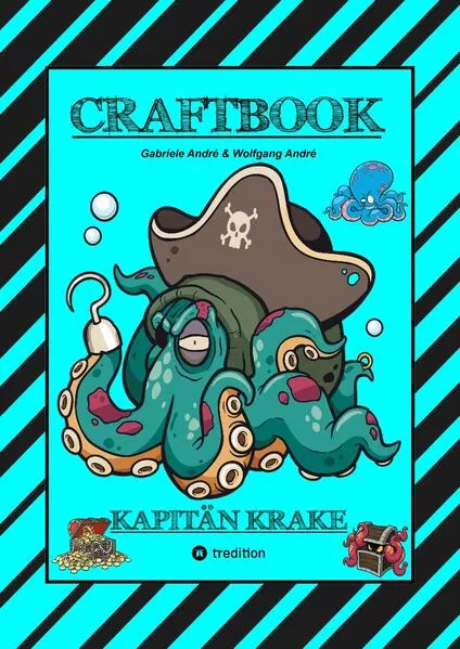 CRAFTBOOK - 120 SEITEN TOLLE AUSMALMOTIVE - KRAKEN - HAIE - INSELN - PIRATEN - WISSENSWERTES - TUTORIAL - KNIFFLIGE RÄTSEL & AUFGABEN - SCHATZ