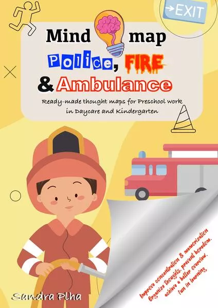KitaFix-Mindmap Police, Fire and Ambulance (Ready-made thought maps for Preschool work in Daycare and Kindergarten)