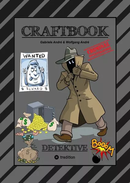 CRAFTBOOK - 120 SEITEN KRIMI MOTIVE - DETEKTIVE - KNIFFLIGE RÄTSEL - GAUNER - GANGSTER - POLIZISTEN - POLIZEIHUND - FAHRZEUGE - TRESOR - HÄFTLINGE