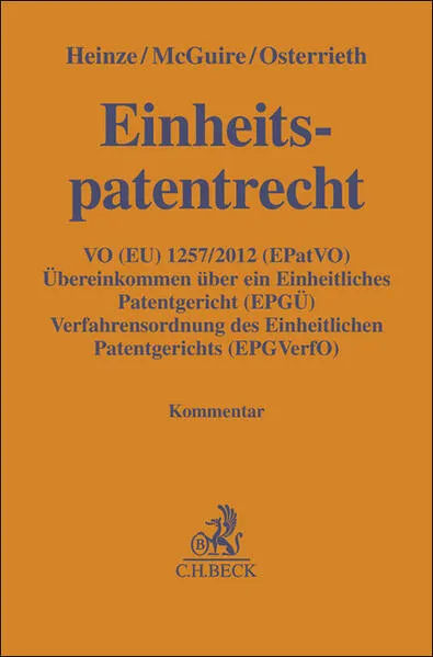 Cover: Einheitspatentrecht