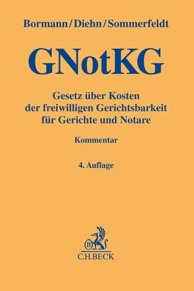 Cover: Gesetz über Kosten der freiwilligen Gerichtsbarkeit für Gerichte und Notare