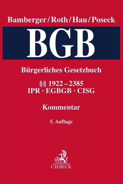 Bürgerliches Gesetzbuch Band 5: §§ 1922-2385, CISG, IPR, EGBGB