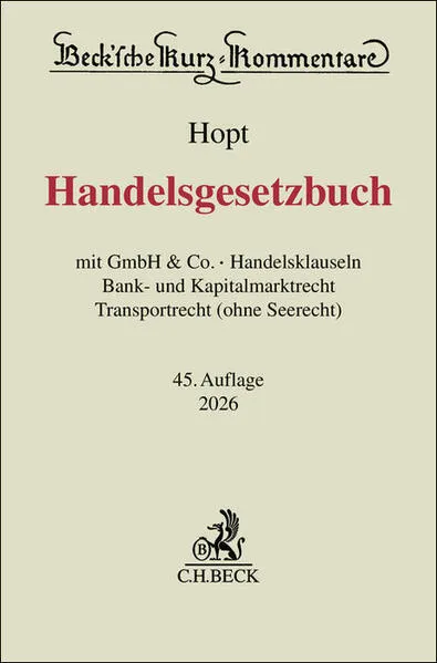 Cover: Beck'sche Kurz-Kommentare / Handelsgesetzbuch. HGB