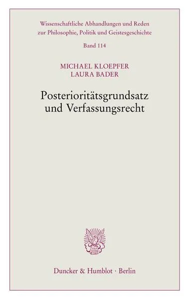 Posterioritätsgrundsatz und Verfassungsrecht