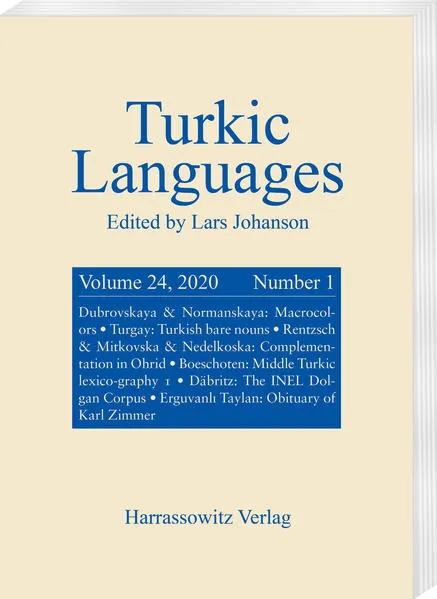 Turkic Languages 24 (2020) 1