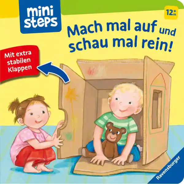 ministeps: Mach mal auf und schau mal rein! Mit extrastabilen Klappen: Babybuch ab 1 Jahr, Spielbuch, Pappbilderbuch