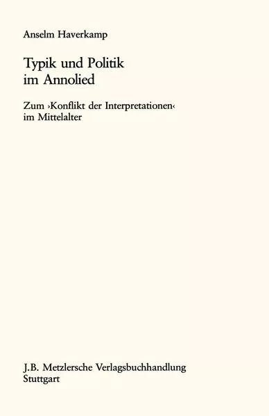 Cover: Typik und Politik im Annolied