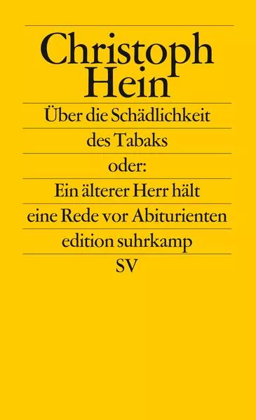 Cover: Über die Schädlichkeit des Tabaks