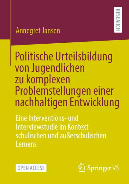 Cover: Politische Urteilsbildung von Jugendlichen zu komplexen Problemstellungen einer nachhaltigen Entwicklung