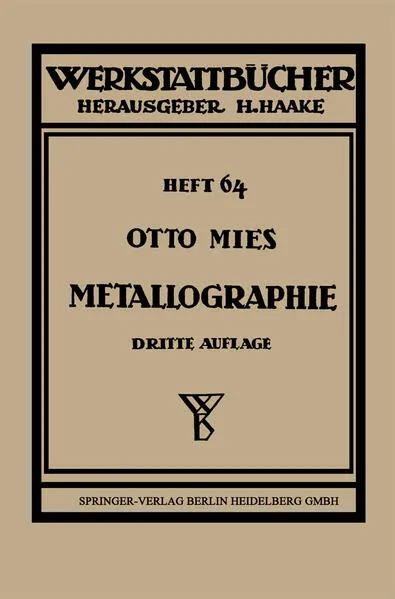 Cover: Metallographie