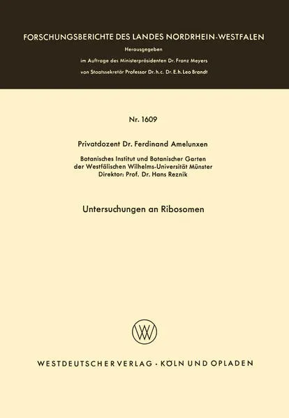 Cover: Untersuchungen an Ribosomen