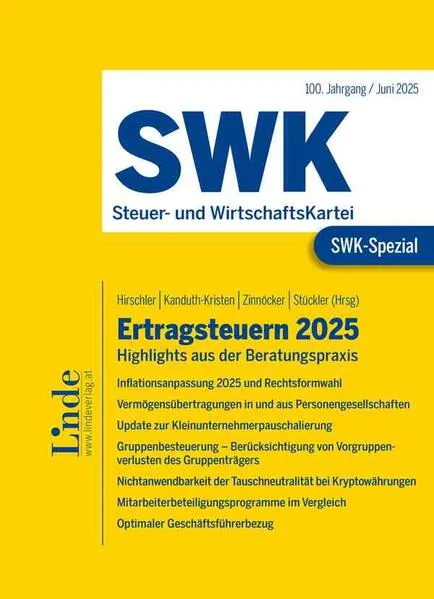 Cover: SWK-Spezial Ertragsteuern 2025