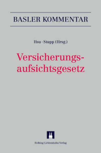Cover: Versicherungsaufsichtsgesetz (VAG)