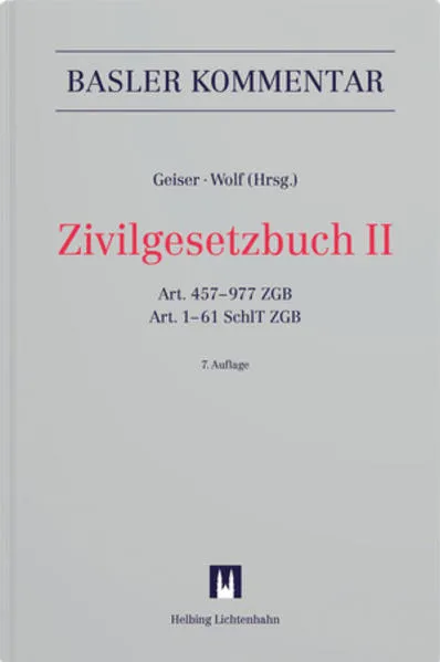 Cover: Zivilgesetzbuch II
