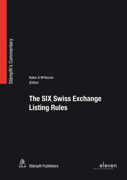 Cover: The SIX Swiss Exchange Listing Rules