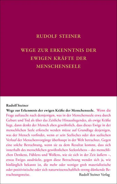 Wege zur Erkenntnis der ewigen Kräfte der Menschenseele