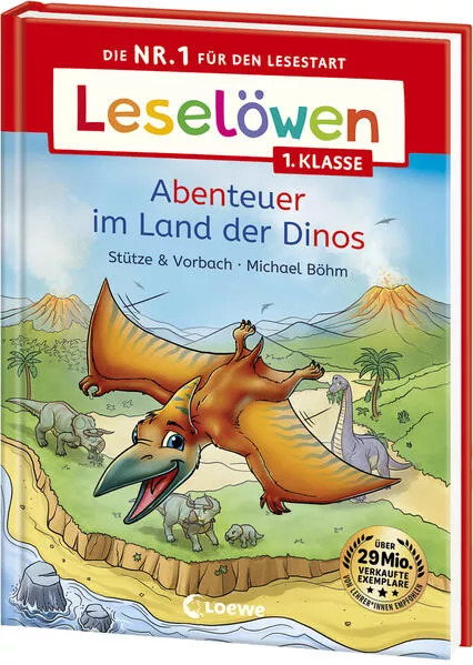 Cover: Leselöwen 1. Klasse - Abenteuer im Land der Dinos