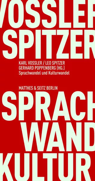 Cover: Sprachwandel und Kulturwandel