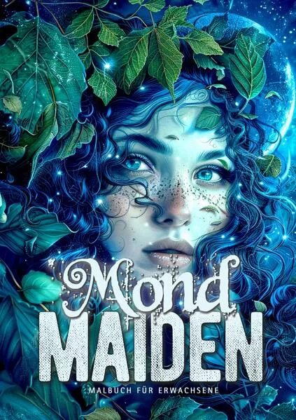 Mond Maiden Malbuch für Erwachsene