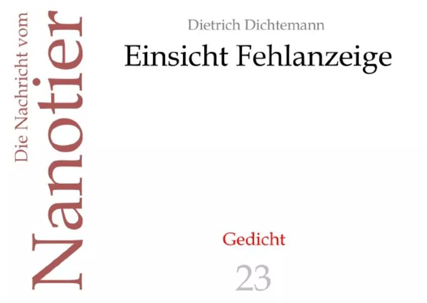 Die Nachricht vom Nanotier