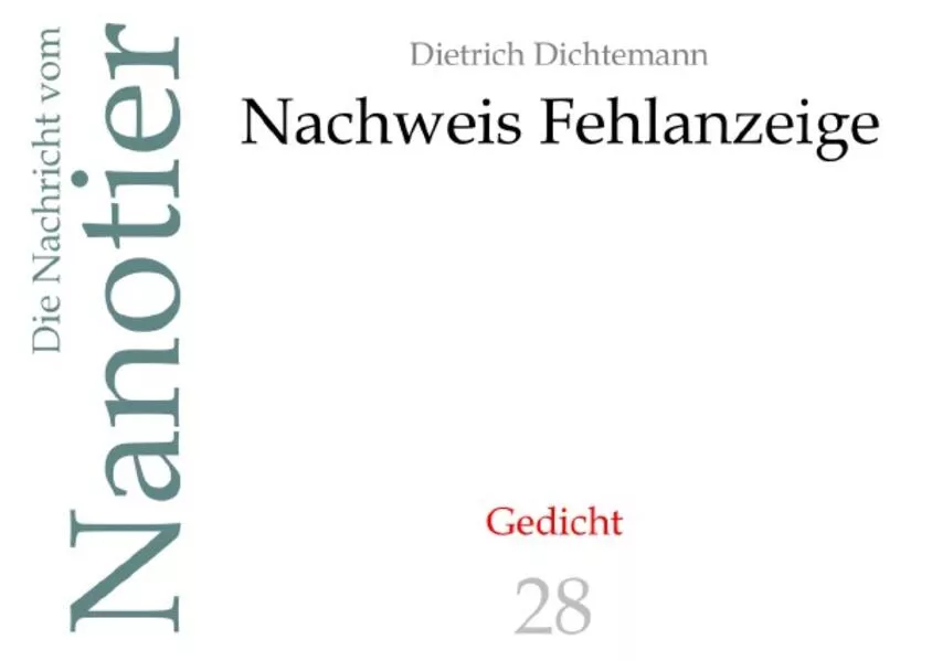 Die Nachricht vom Nanotier