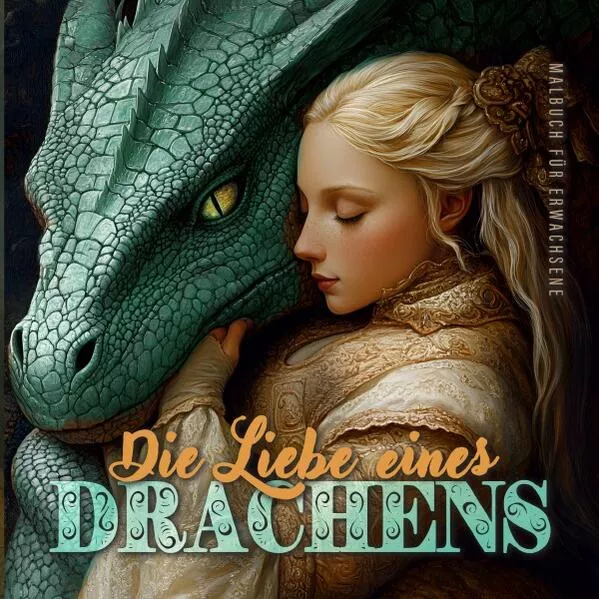 Die Liebe eines Drachens Malbuch für Erwachsene