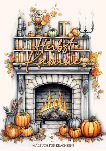 Herbst Kamine Malbuch für Erwachsene