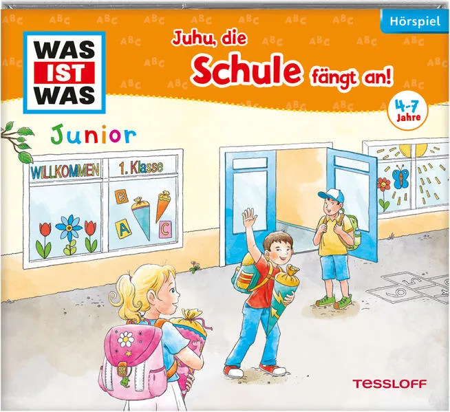 Cover: WAS IST WAS Junior Hörspiel. Juhu, die Schule fängt an!