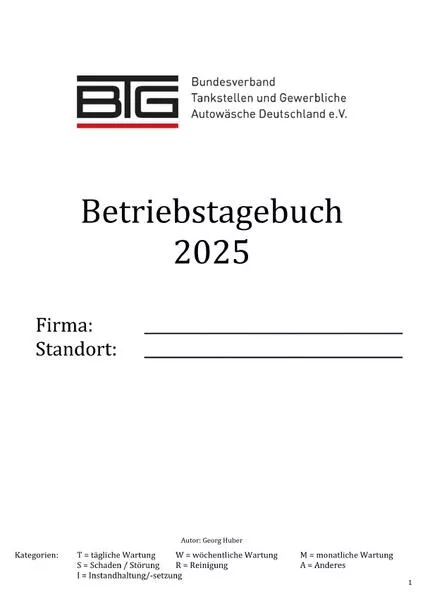 Betriebstagebuch / Betriebstagebuch 2025