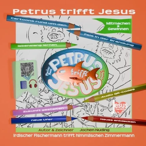 Petrus trifft Jesus zum Ausmalen